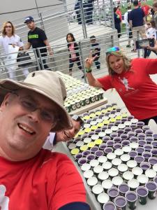 Just a small smattering of the oodles of hydration available for the RWPA campers. From L-R: Jeff, Gene, Dina. Photo Courtesy of Jeff Hammond.