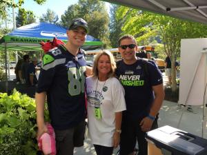 Me, Dina, Tony. 2015 Training Camp Day 1. Why haven't you joined the Seahawkers yet? 